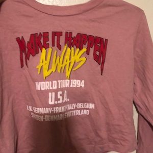 Forever 21 crop top long sleeve